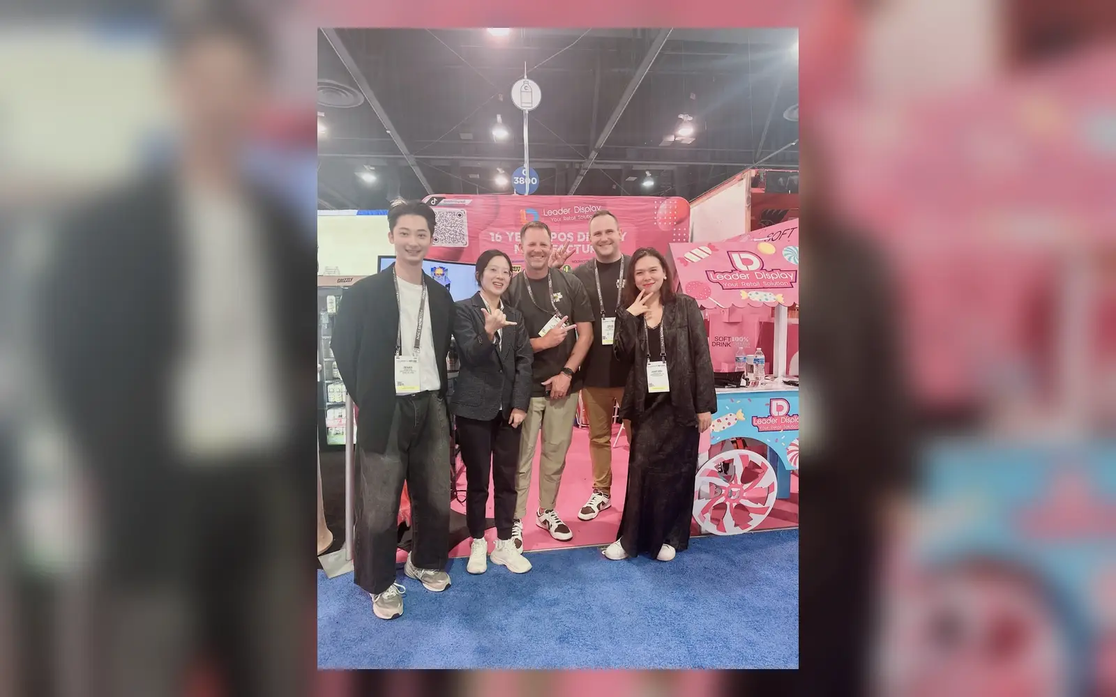 Leader Display team and visitors at 2024 NACS Show