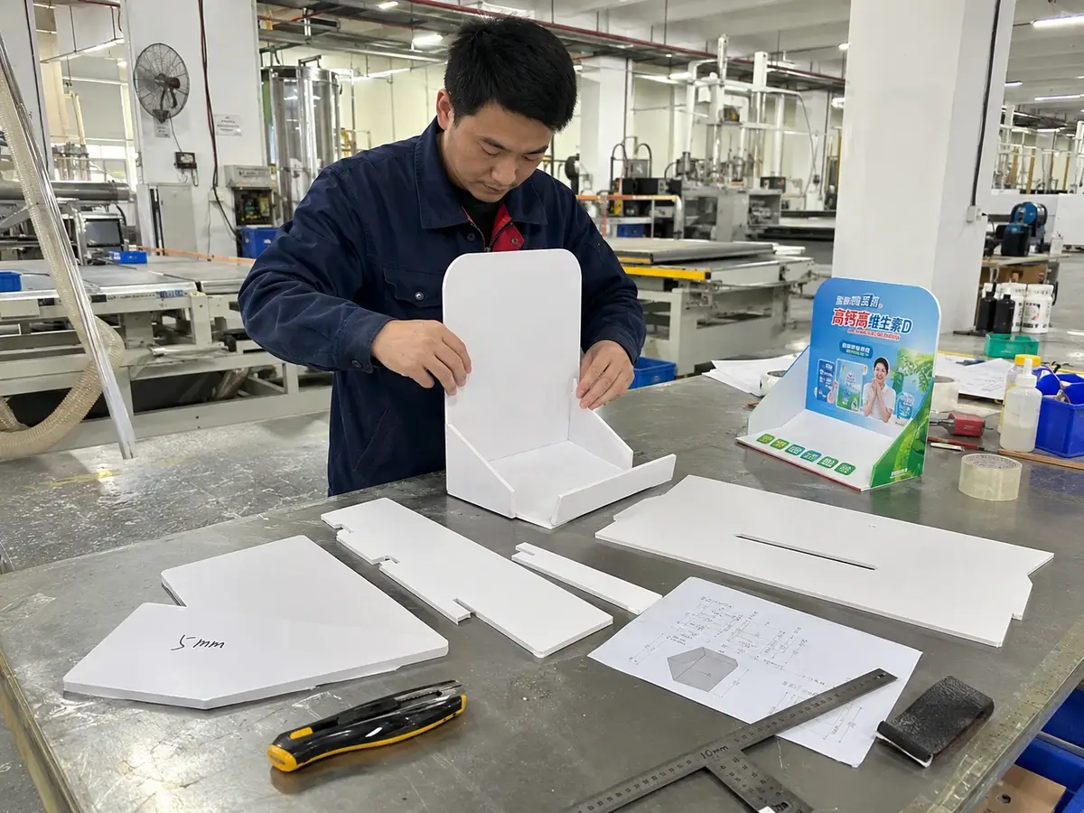PVC retail display sample production and prototype assembly