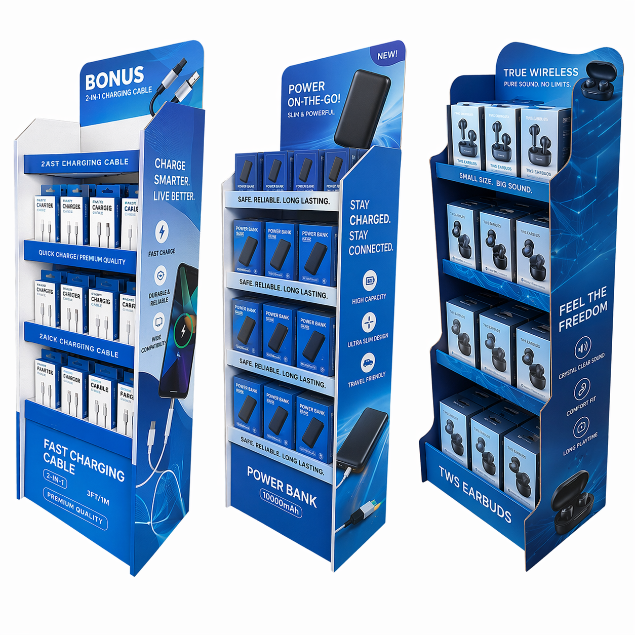 Custom PVC retail display stands manufactured by Leader Display