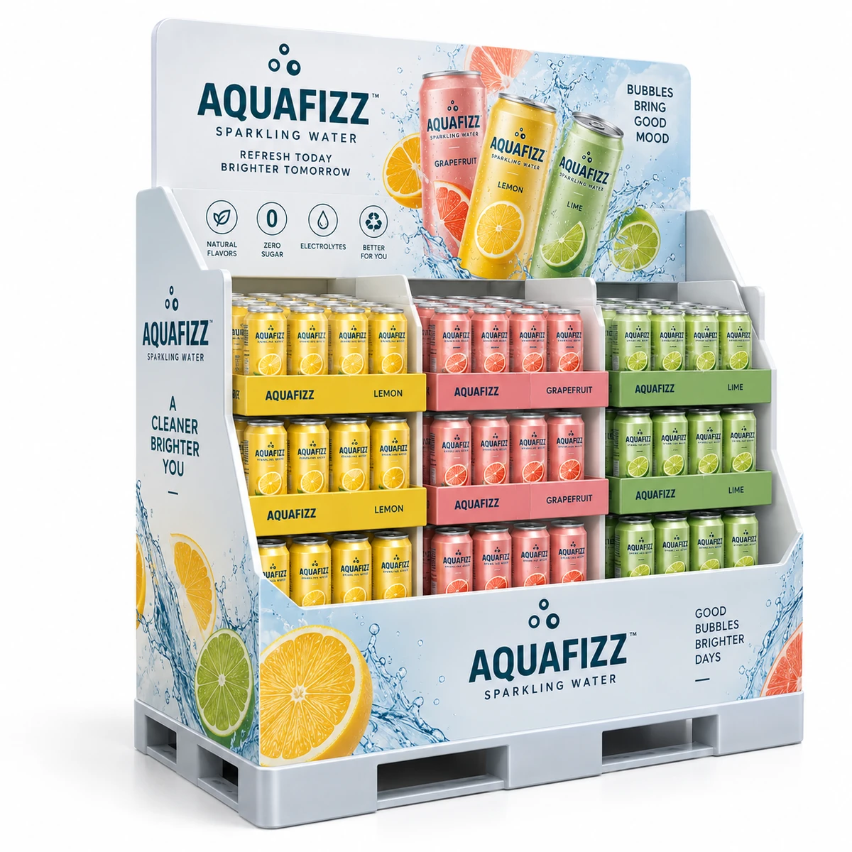 Custom PVC shelf display stand for shampoo conditioner and hair care products